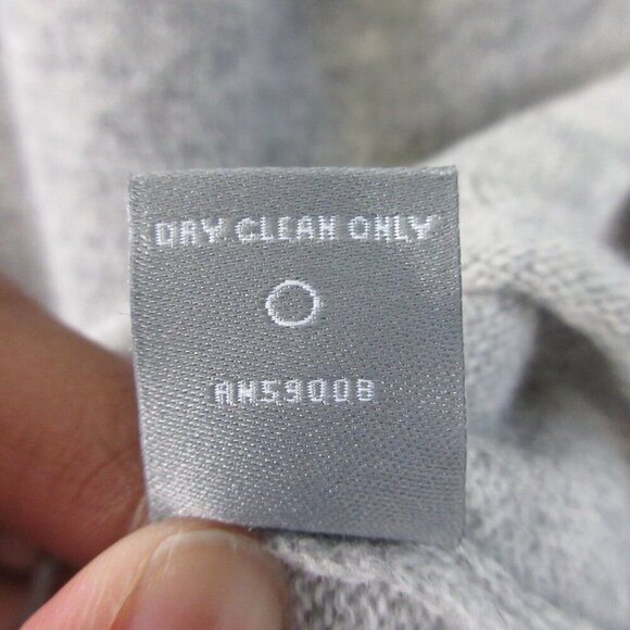 Neiman Marcus Women's 100% Cashmere Sweater L Grey Preppy Trim Beaded 366 - Picture 3 of 8